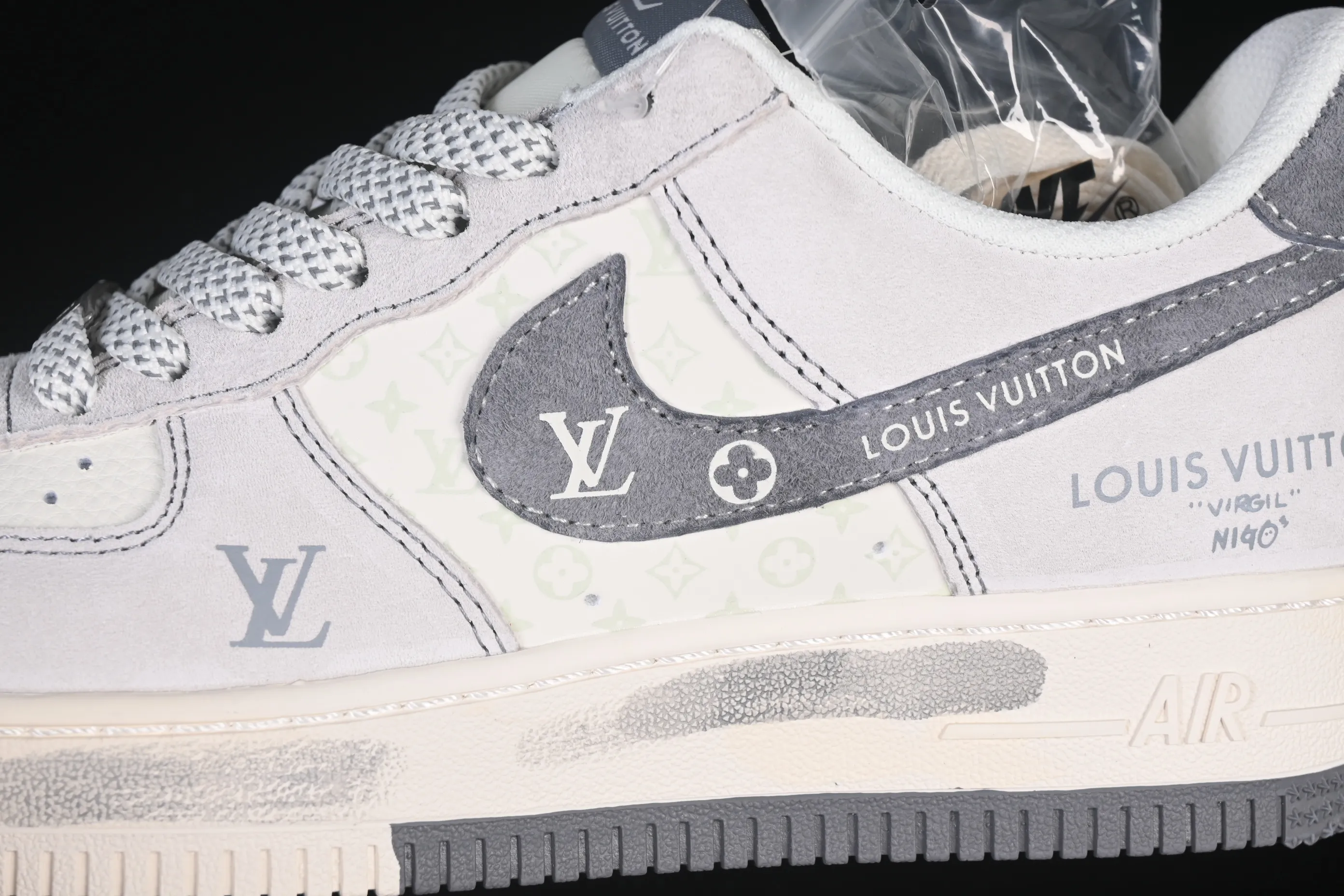 All categories Nk Air Force 1 Air Force series Nk Air Force 1 Low Air Force low-top Nike Air Force 1'07 Low LV co-branded double gray graffiti Air Force 1 low-top casual sneakers CX5050-Y07